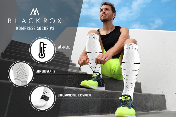 BLACKROX Kompressionsstrümpfe Sport Astropreform Kompressionssocken Vergleichssieger Sportkompressio