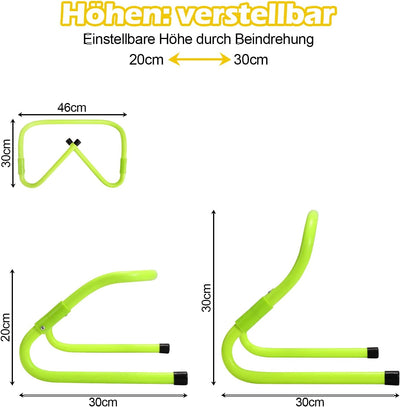 Vigevee Speed & Agility Training Set Koordinationsleiter, Trainingsset Enthält 1 Agility Leiter, 6