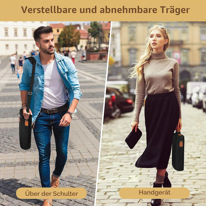 Kato Tirrinia Eisbeutel für 2 Flaschen, isolierter Weinbeutel, tragbarer Wein-Eisbeutel mit Gurt für