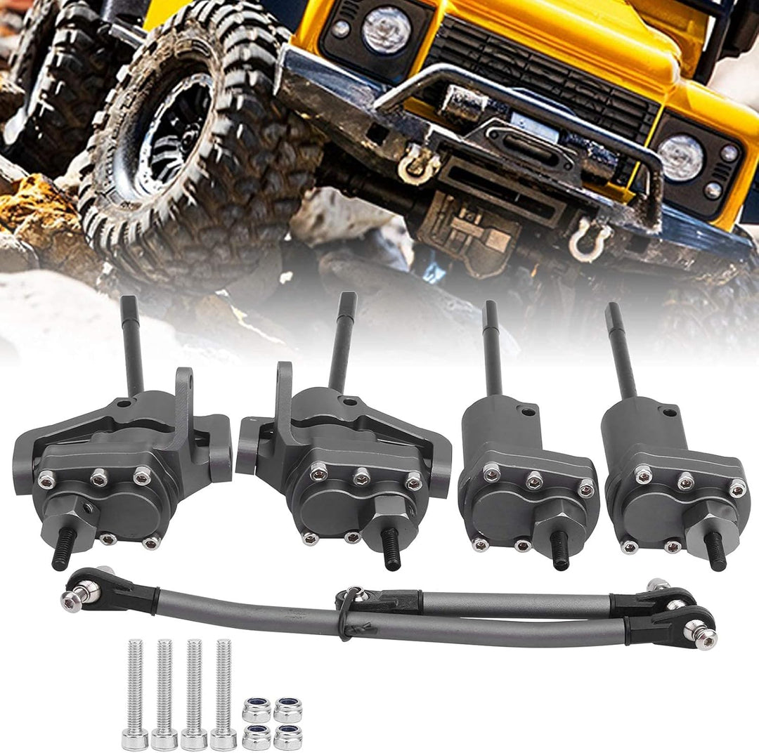 Alomejor RC Auto Achse Hintere Vordere Portalachse mit Lenklenker Getriebewelle Kompatibel mit Axial