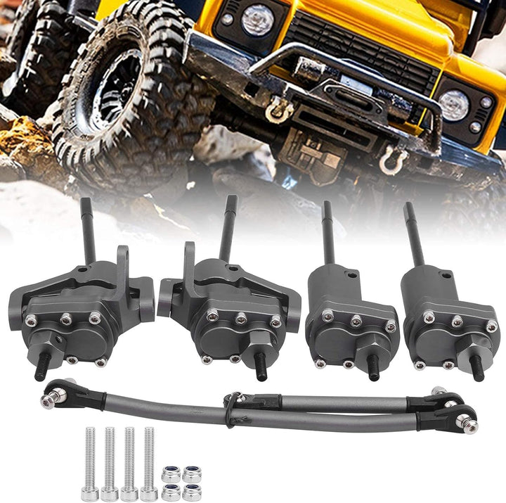 Alomejor RC Auto Achse Hintere Vordere Portalachse mit Lenklenker Getriebewelle Kompatibel mit Axial