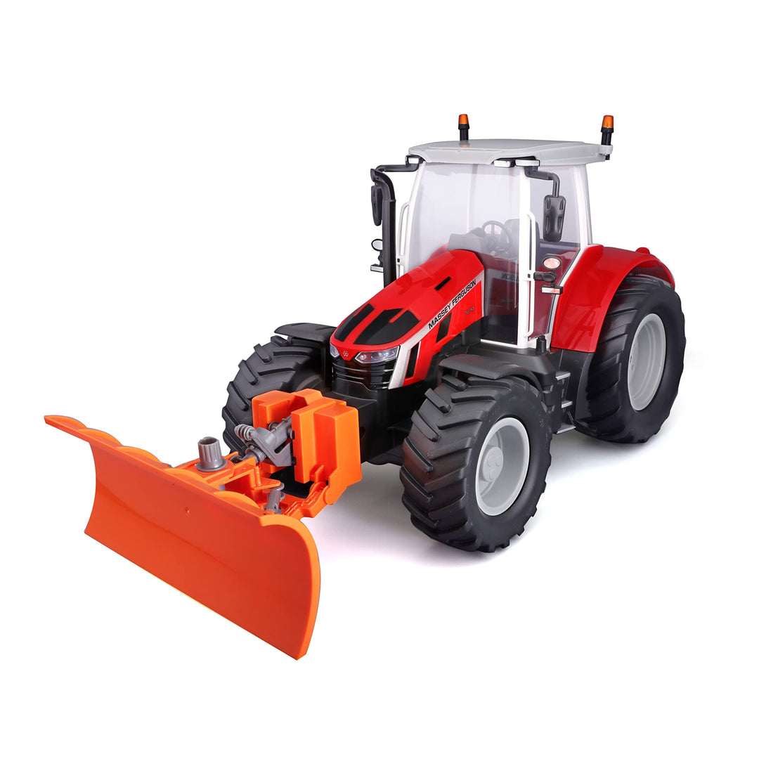 Maisto Tech R/C Traktor Massey Ferguson 5S.145 mit Schnee-Schieber: Ferngesteuerter Traktor mit Lich