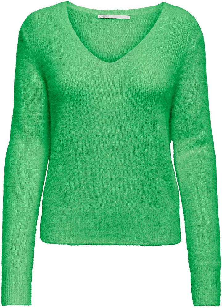 ONLY Damen Onlella Piumo Ls V-Neck Cc KNT Pullover M Island Green, M Island Green