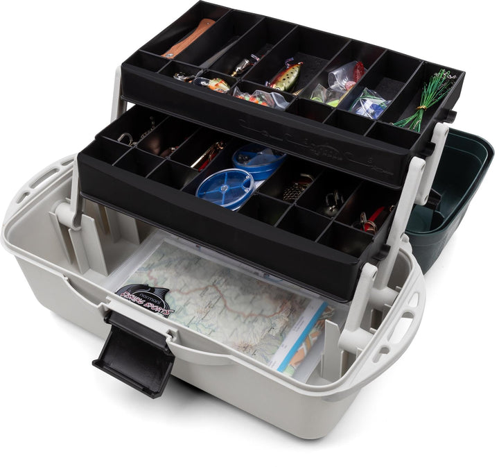 Wasserdichter Angelkoffer Angelbox Angelkasten Transportkoffer Gerätekoffer Angelkiste mit 2 Laden f