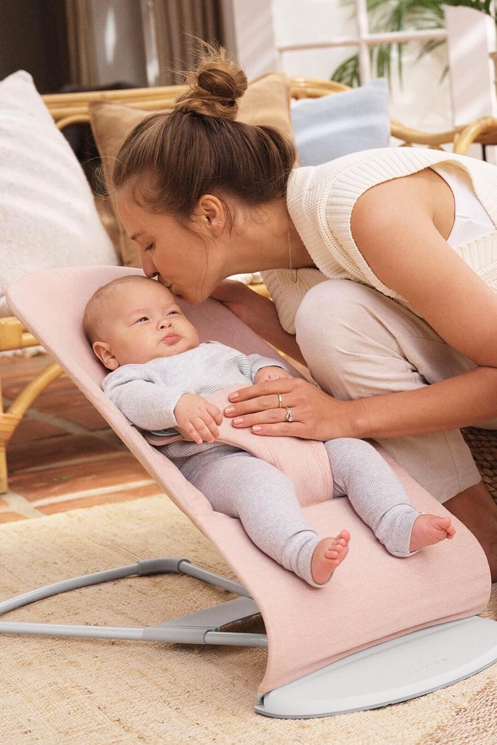 BabyBjörn Babywippe Bliss, Gewebt Melange, Hellrosa Gewebt Melange Hellrosa, Gewebt Melange Hellrosa
