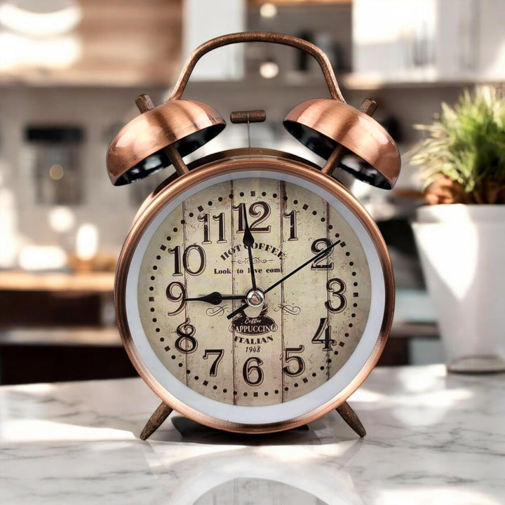 GMMH Tischuhr mit Antik Vintage Retro Nostalgie Design aus Metall, (14-83) Standuhr Schreibtischuhr