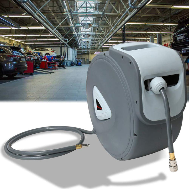 Druckluftschlauchtrommel 30m, Schlauchtrommel druckluft Automatisch 1/4" Anschluss, PVC Luftschlauch