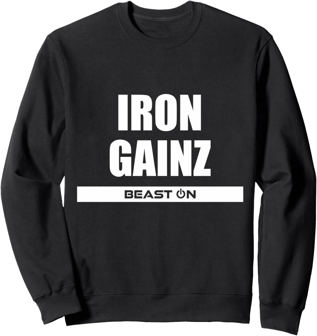 Iron Gainz Gains Gym Fitness Motivation Bodybuilding Gains Sweatshirt