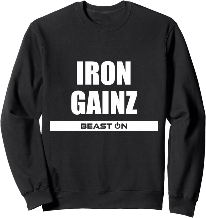 Iron Gainz Gains Gym Fitness Motivation Bodybuilding Gains Sweatshirt