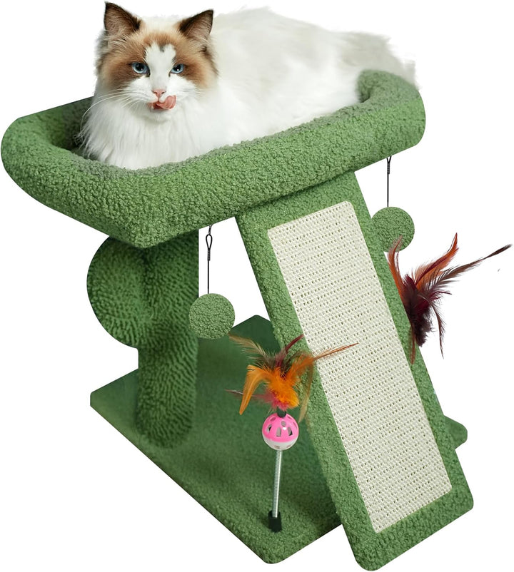 TWDEPART Kratzbaum mit Kratzbaum für Indoor-Katzen, Aktivitätszentrum, Kletterbaum, Katzenmöbel mit
