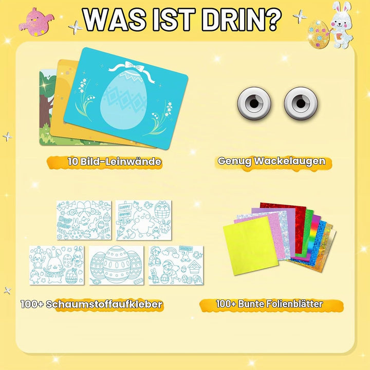 ZMLM Art Craft Toy Gift: Folienspass-Einhorn-Prinzessin-Bastelset für Mädchen im Alter von 4–9 Jahre