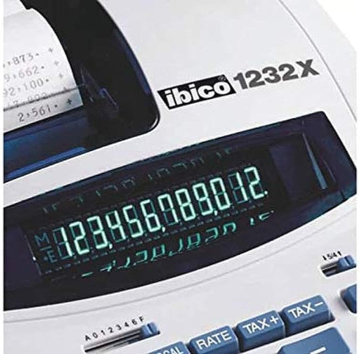 Rexel Ibico 1232X Profi-Tischrechner, schwarz/blau, mit Digitron-Display