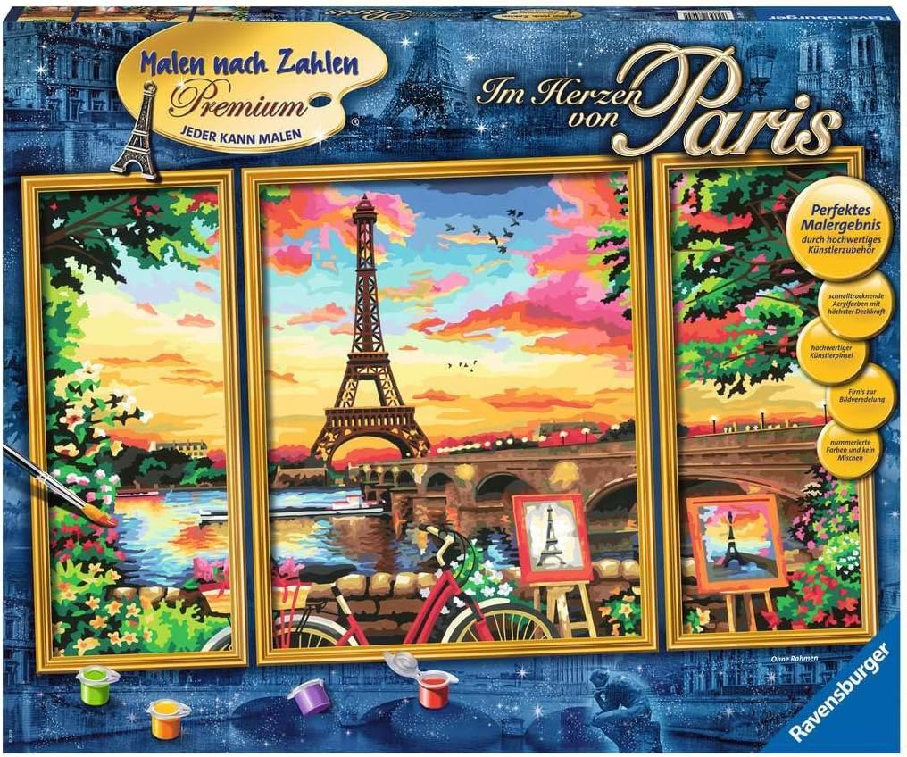 Ravensburger Malen nach Zahlen 28495 - Im Herzen von Paris - Für ab 14 Jahren Alte Version, Alte Ver
