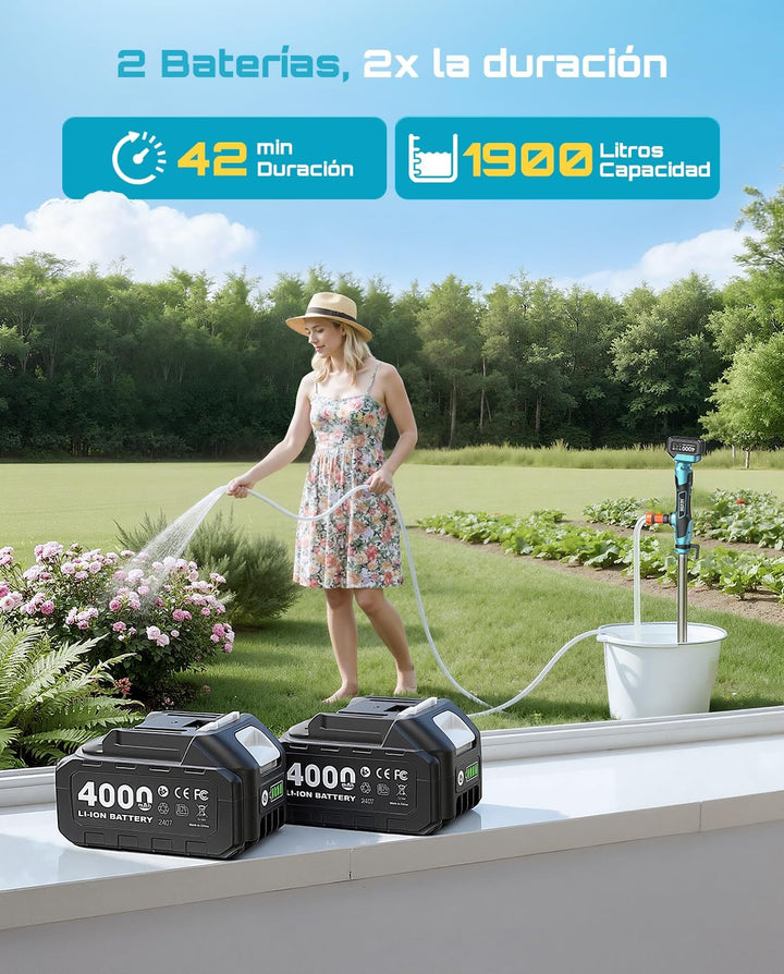 SEESII Kabellose Stab-Wassertransferpumpe mit Stativ, Hands-free, Tragbare Elektrische Wasserpumpe 2