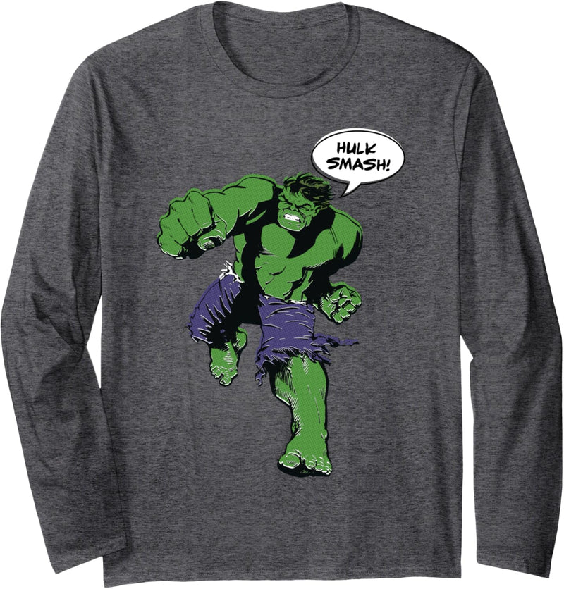 Marvel The Incredible Hulk Simple Comic Bubble Langarmshirt