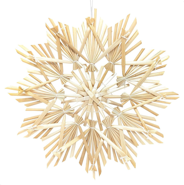 com-four® 8X Strohsterne im Mix-Set - Stroh-Anhänger für den Weihnachtsbaum - natürlicher Christbaum