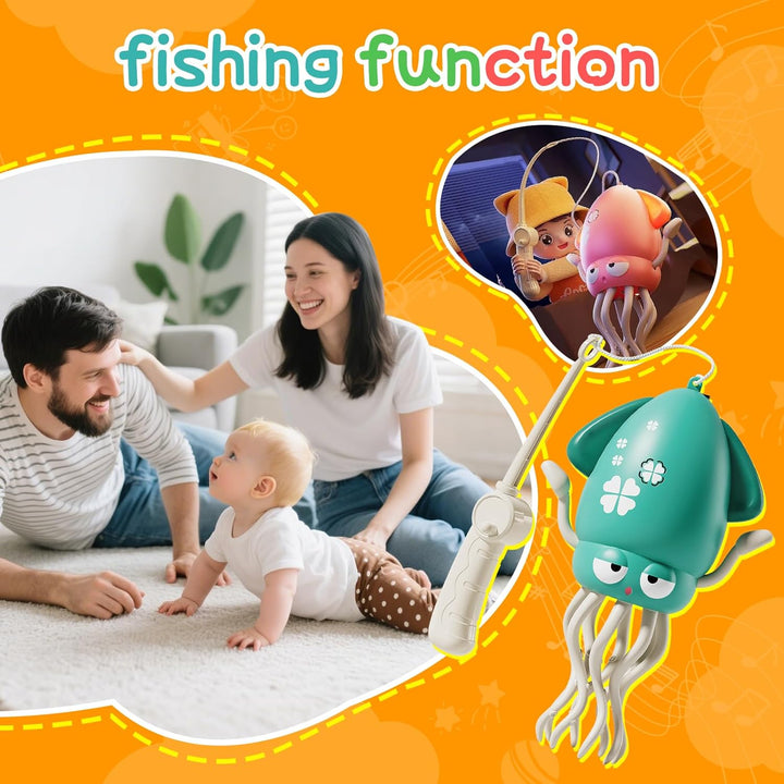 Tanzender & krabbelnder Oktopus mit LED Lichtern und Musik - Automatisch schwingendes musikalisches
