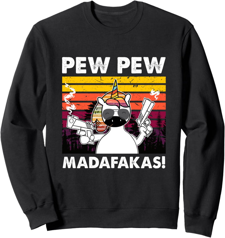 Pew Pew Madafakas Damen Einhorn Pew Pew Madafakas Sweatshirt