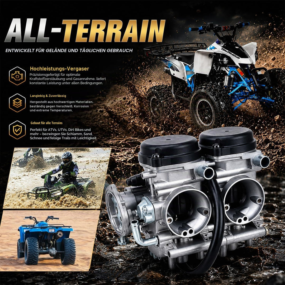 Motorrad YFM660 Vergaser,Doppelvergaser Doppel Zylinder,Vergaseranlagen ATV,Roller Vergaser für Rapt