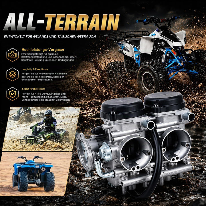 Motorrad YFM660 Vergaser,Doppelvergaser Doppel Zylinder,Vergaseranlagen ATV,Roller Vergaser für Rapt