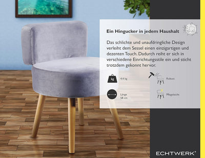 Echtwerk Sessel "Milo", Polstersessel, Skandinavischer Sessel, Stuhl mit Komfort, hohe Rückenlehne,