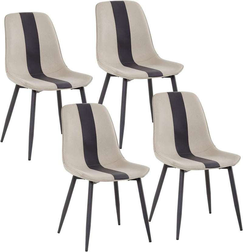 Mondeer Esszimmerstühle 4er Set, Küchenstuhl Polsterstuhl mit Metallbeinen Modernes Design, für Essz