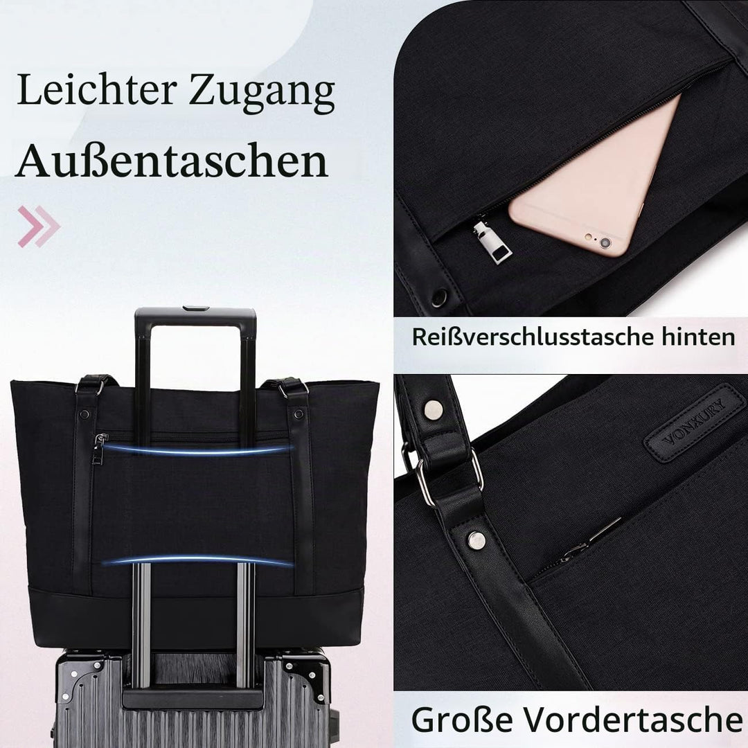 VX VONXURY Laptop Handtasche Damen Laptoptasche,15,6 Zoll Computer Umhängetasche Lehrer Arbeitstasch