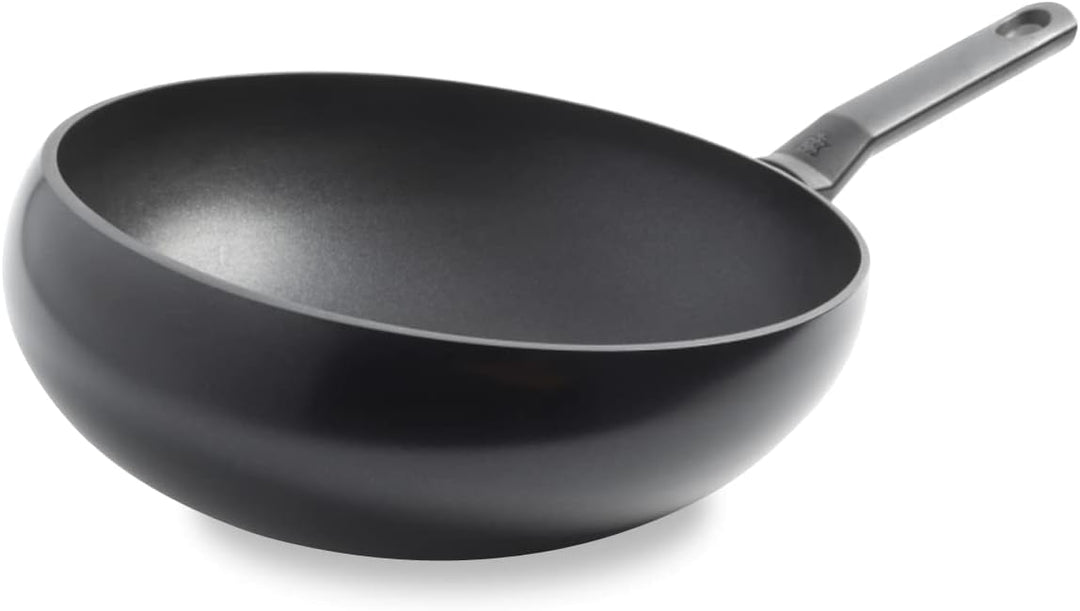 BK Wokarang Gesunder induktionsgeeigneter 30-cm-Keramik-Wok mit Edelstahlgriff, backofen- und grillf
