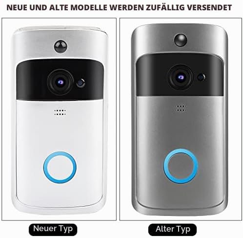 Funkklingel mit Kamera, Türklingel mit Kamera, 1280 x 720 Auflösung Video Türklingel mit 6800mAh Akk