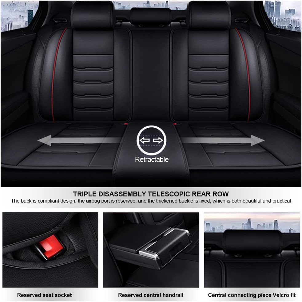 Auto-Sitzbezüge Set Universal Schonbezüge für Ford Focus 2010-2018, Autositzbezüge Sitzschoner Auto