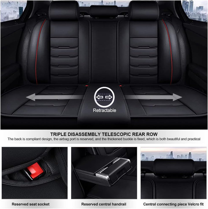 Auto-Sitzbezüge Set Universal Schonbezüge für Ford Focus 2010-2018, Autositzbezüge Sitzschoner Auto