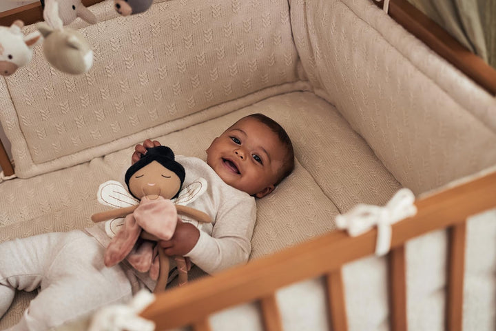 Jollein Krabbeldecke für Baby - Grain Knit, Oatmeal - Laufgittereinlage - 75x95 cm - Spieldecke Baby