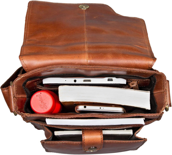 STILORD 'Pete' Umhängetasche Leder klein Männer Schultertasche Vintage Messenger Bag Herren 8,4 Zoll