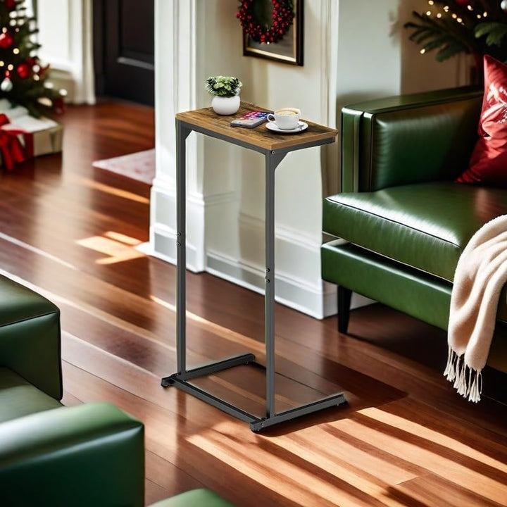TUTOTAK C-förmiger Beistelltisch, kleiner Beistelltisch, 72,9 cm hoch, Couchtisch, Sofatisch, Wohnzi