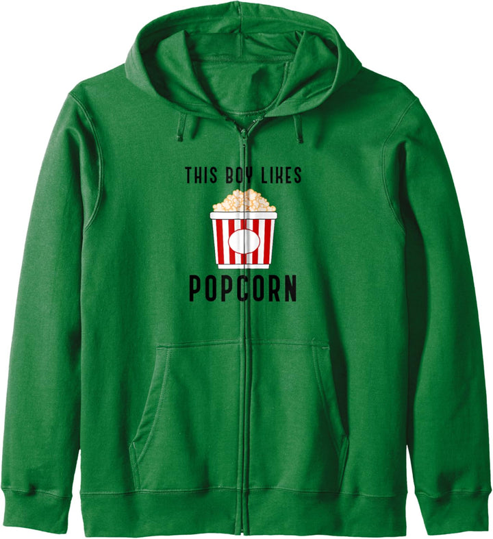 Junge mag Popcorn Lustiges Zitat Filme gucken Kapuzenjacke