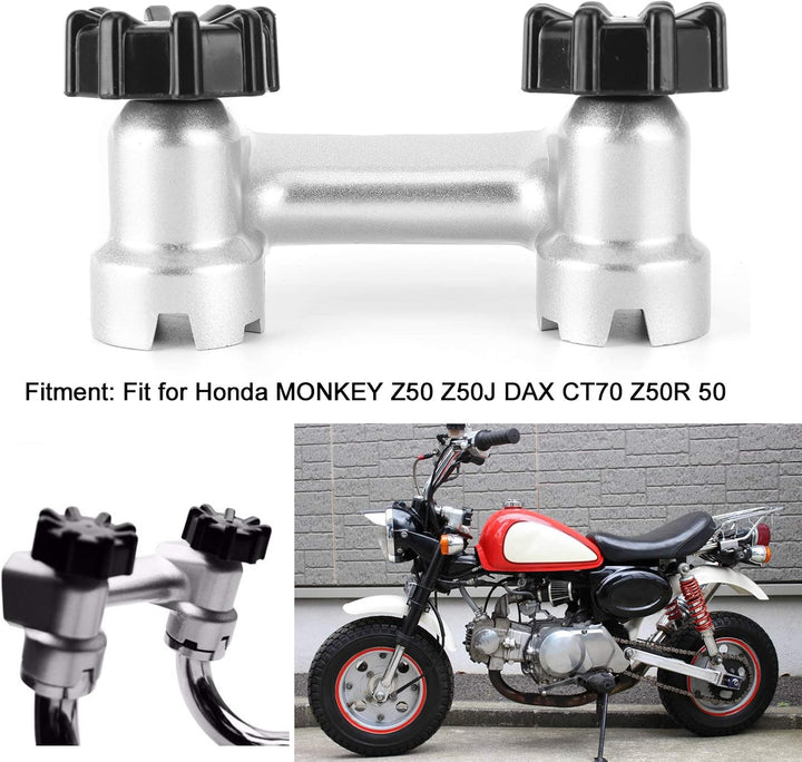 Fydun Motorradlenker Riser Mount Clamp, 3,9 Zoll Silber Stahllegierung mit festem Bolzen Passend für