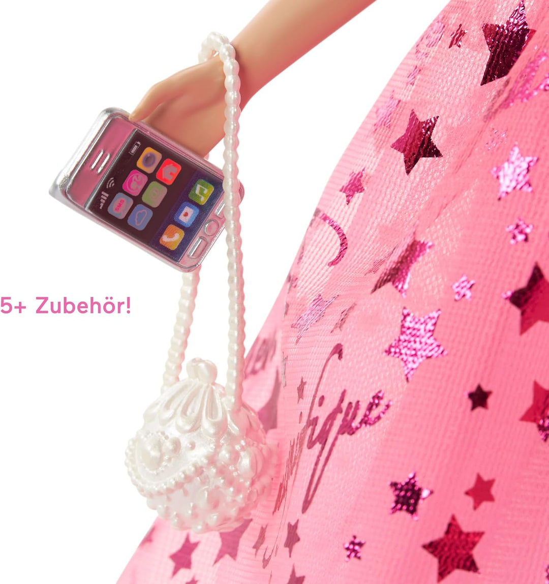 Barbie GML76 - Prinzessinnen-Abenteuer Puppe Mit Mode (ca. 30 cm), Blond, Puppe Mit Hündchen, 2 Paar