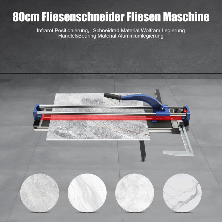 800 mm Fliesenschneider Nassfliesenschneider mit Ausgleichsklemme und Massstabstange, maximale Schni