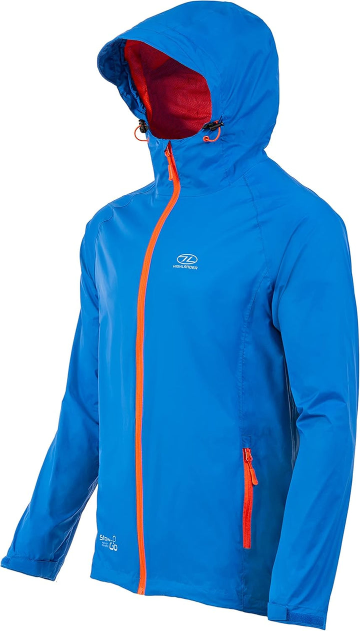 Highlander Herren Stow und GO Packaway JKT Regenjacke, Grau XXL Blau, XXL Blau