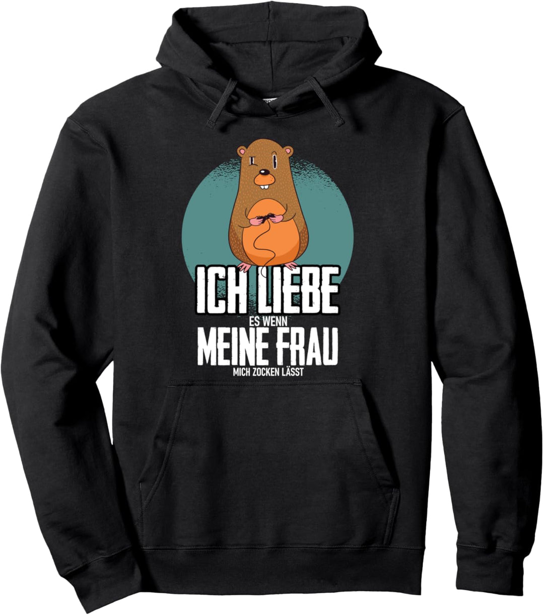 Ich Liebe Es Wenn Meine Frau Mich Zocken Lässt Gamer Zocker Pullover Hoodie