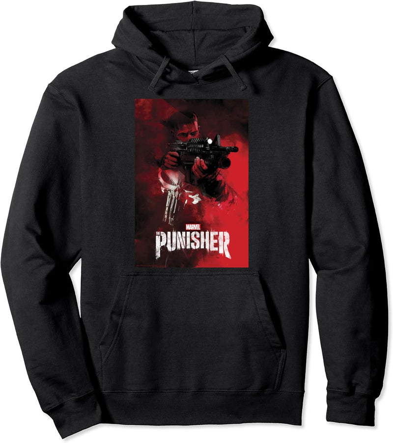 Marvel The Punisher Paint Texture Poster Pullover Hoodie