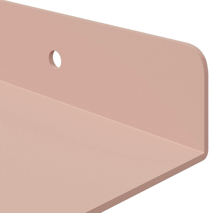 vidaXL Schwebendes Regal 4 pcs Rosa 80 x 18 x 2,5 cm Stahl, Wohnzimmeraufbewahrung, Stilvolle Wandre