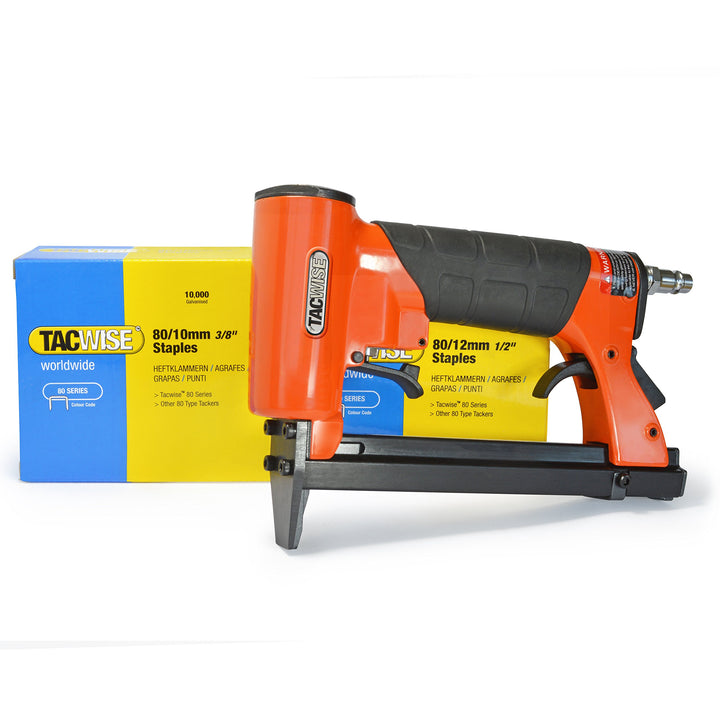 Tacwise 1288 A8016V Druckluft Polster Tacker mit 20.000 x 10–12 mm Heftklammern, verwendet Typ 80/4–