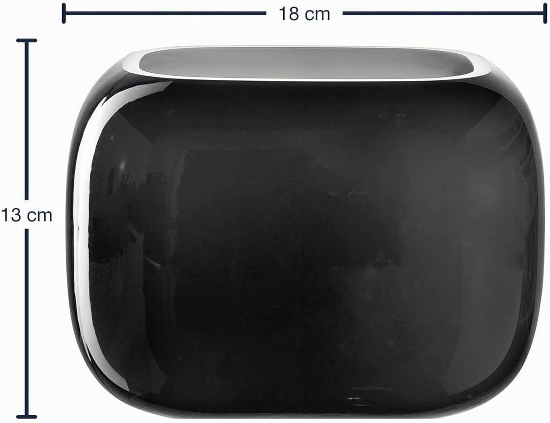 LEONARDO HOME Vase MILANO 13x18x14 cm grau 041660, Glas Grau 13x18x14 cm, Grau 13x18x14 cm