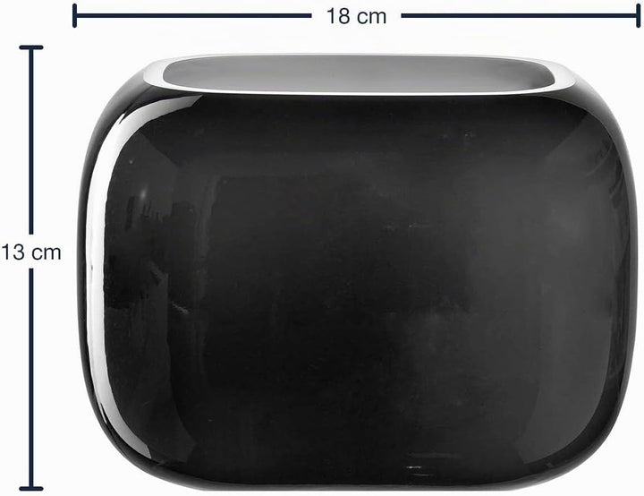 LEONARDO HOME Vase MILANO 13x18x14 cm grau 041660, Glas Grau 13x18x14 cm, Grau 13x18x14 cm