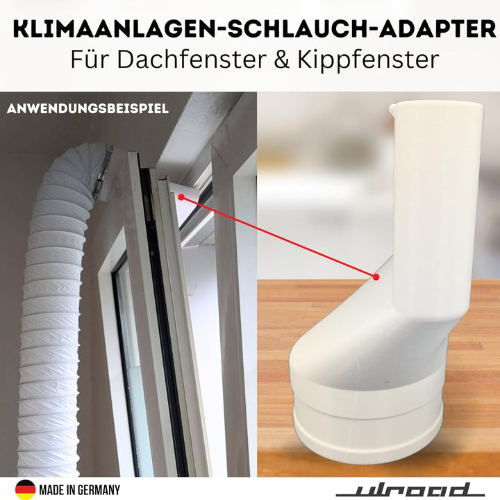 Schlauch Adapter für Dachfenster Kippfenster für 100mm Abluft Schlauch für Klimaanlage Growzelt Troc
