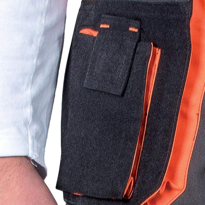 Leber&Hollman LH-FMN-T_SBP48 Formen Schutzhose, Stahlblau-Schwarz-Orange, 48 Grösse Stahlblau-schwar
