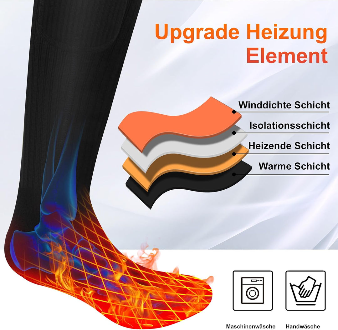 Svpro Beheizte Socken Herren Damen 4000mAh Batterie Beheizbare Socken Wiederaufladbare Elektrische S