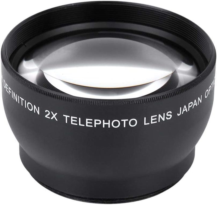 Konverter-Teleobjektiv, 52 mm 2-fache Vergrösserung HD-Tele-Camcorder-Objektive Passt auf jedes Obje