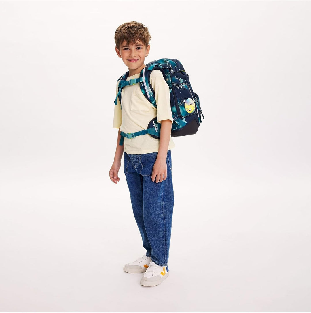 ergobag pack Set ergonomischer Schulrucksack Flexibel 6-teilig 1. Klasse Grundschule Raumfahrbär - D